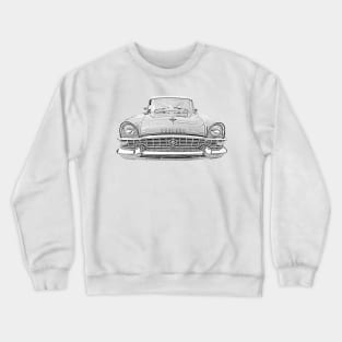 Packard Patrician 1950s American classic car monochrome Crewneck Sweatshirt